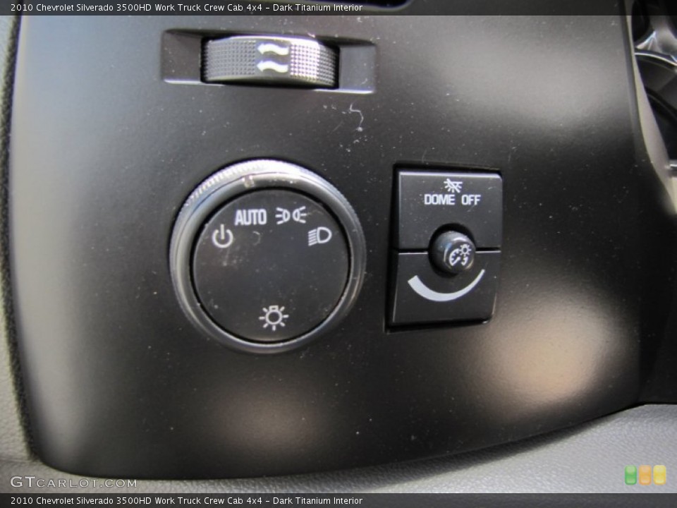 Dark Titanium Interior Controls for the 2010 Chevrolet Silverado 3500HD Work Truck Crew Cab 4x4 #51531397