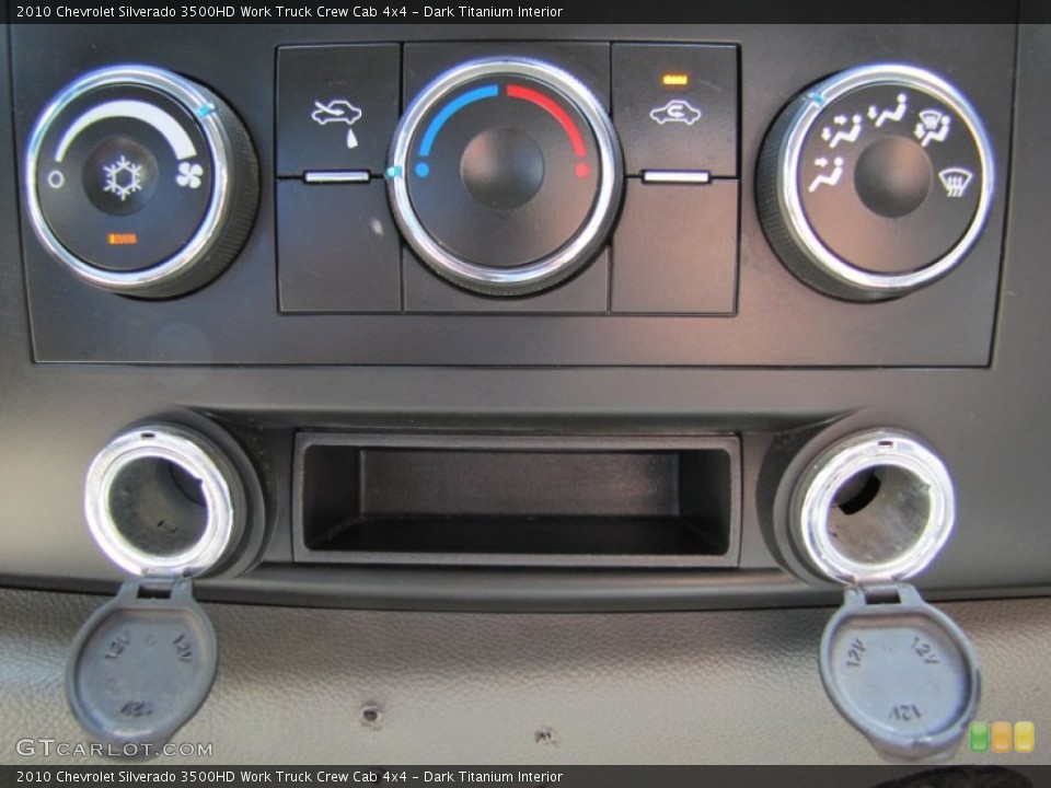 Dark Titanium Interior Controls for the 2010 Chevrolet Silverado 3500HD Work Truck Crew Cab 4x4 #51531460