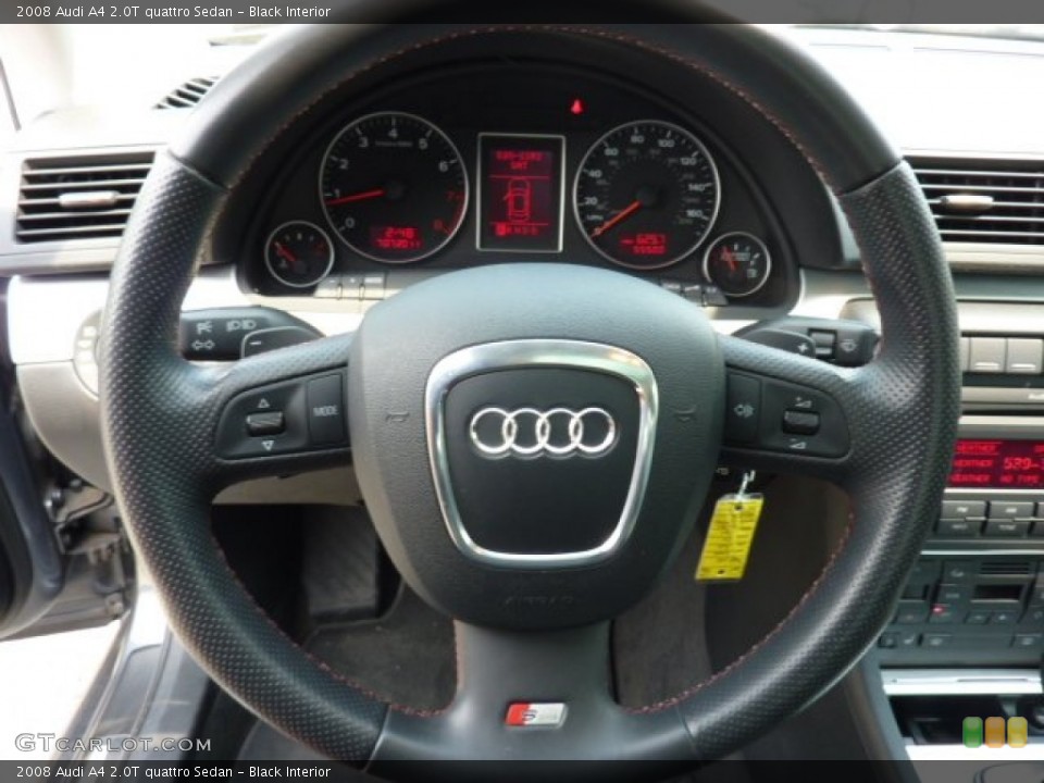 Black Interior Steering Wheel for the 2008 Audi A4 2.0T quattro Sedan #51531811