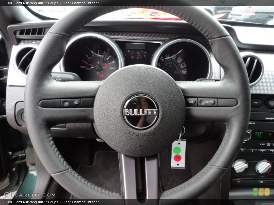 Dark Charcoal Interior Steering Wheel for the 2008 Ford Mustang Bullitt Coupe #51534221
