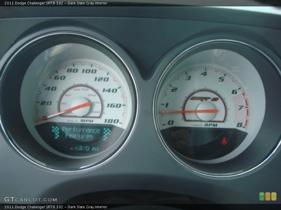 Dark Slate Gray Interior Gauges for the 2011 Dodge Challenger SRT8 392 #51543114