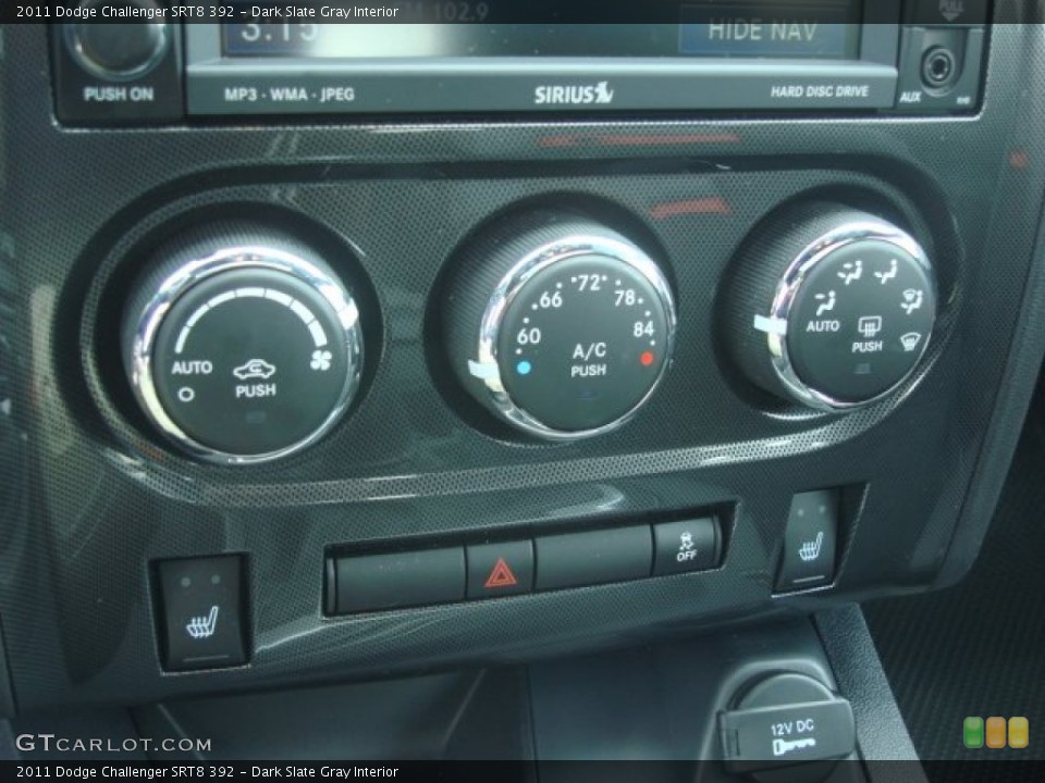 Dark Slate Gray Interior Controls for the 2011 Dodge Challenger SRT8 392 #51543147