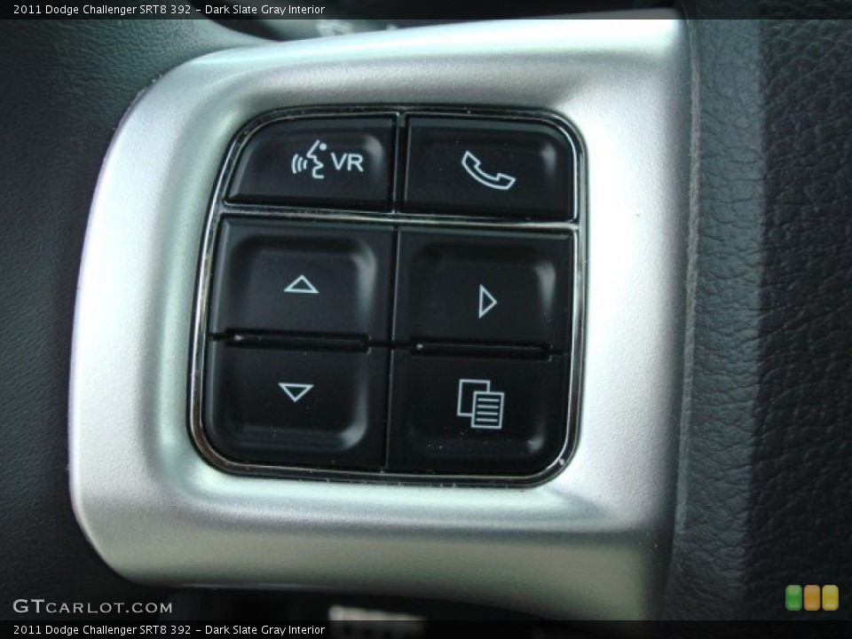 Dark Slate Gray Interior Controls for the 2011 Dodge Challenger SRT8 392 #51543189