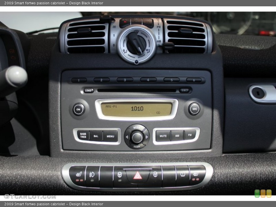 Design Black Interior Controls for the 2009 Smart fortwo passion cabriolet #51543708