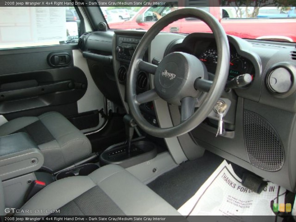 Dark Slate Gray/Medium Slate Gray Interior Photo for the 2008 Jeep Wrangler X 4x4 Right Hand Drive #51544245