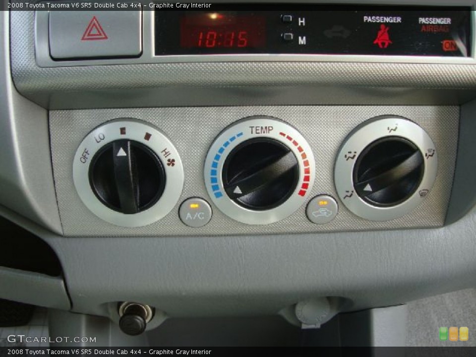 Graphite Gray Interior Controls for the 2008 Toyota Tacoma V6 SR5 Double Cab 4x4 #51544623