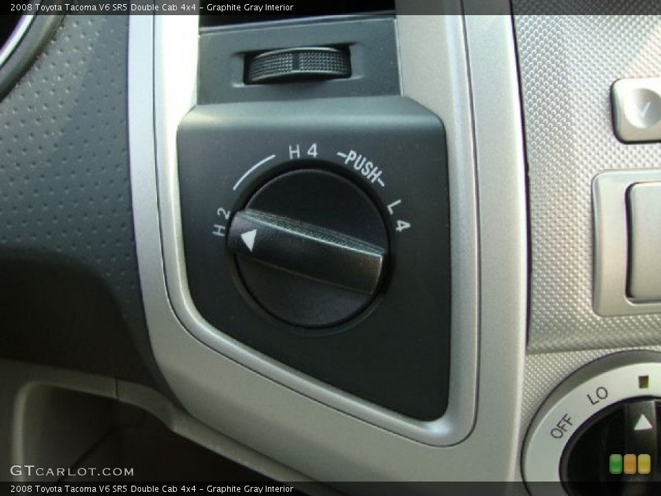 Graphite Gray Interior Controls for the 2008 Toyota Tacoma V6 SR5 Double Cab 4x4 #51544638