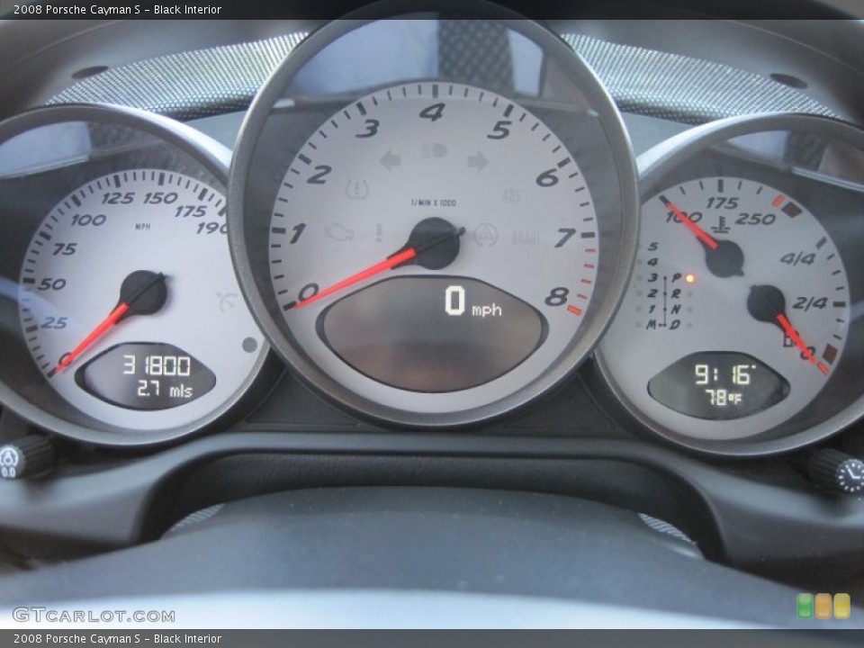 Black Interior Gauges for the 2008 Porsche Cayman S #51547203