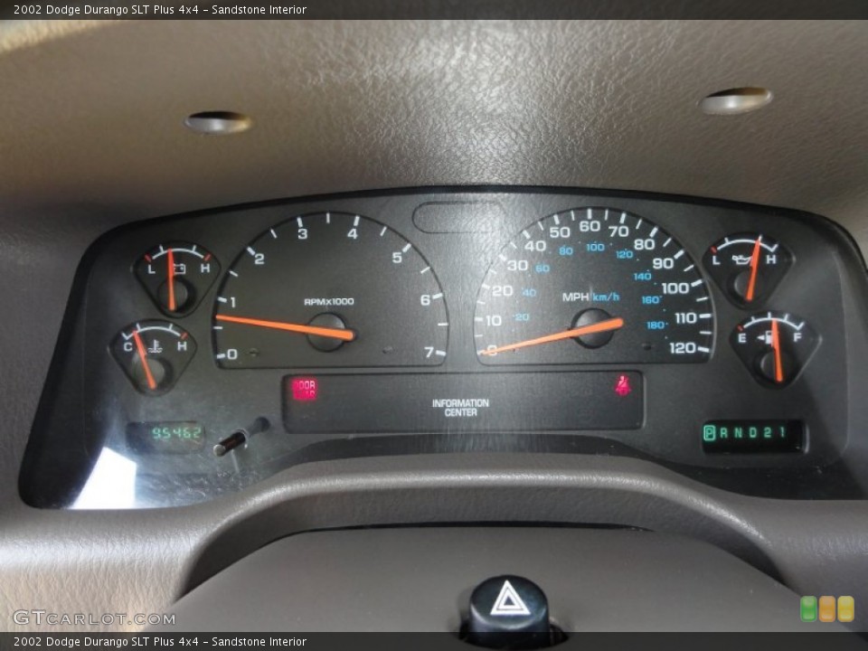 Sandstone Interior Gauges for the 2002 Dodge Durango SLT Plus 4x4 #51547875