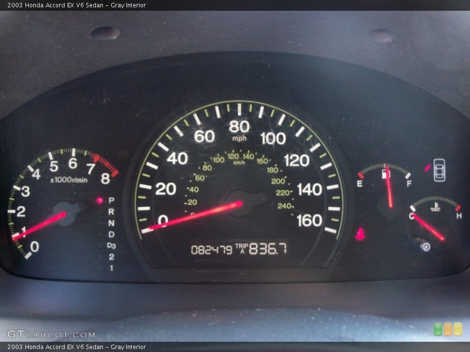 Gray Interior Gauges for the 2003 Honda Accord EX V6 Sedan #51550299