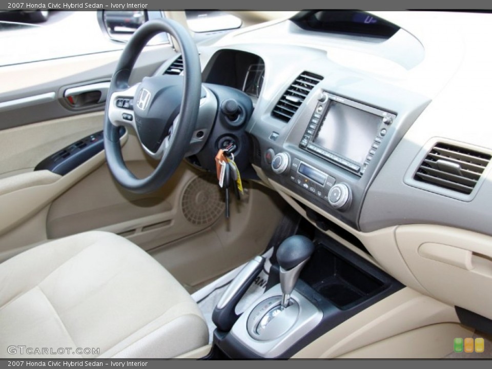 Ivory Interior Dashboard for the 2007 Honda Civic Hybrid Sedan #51552465