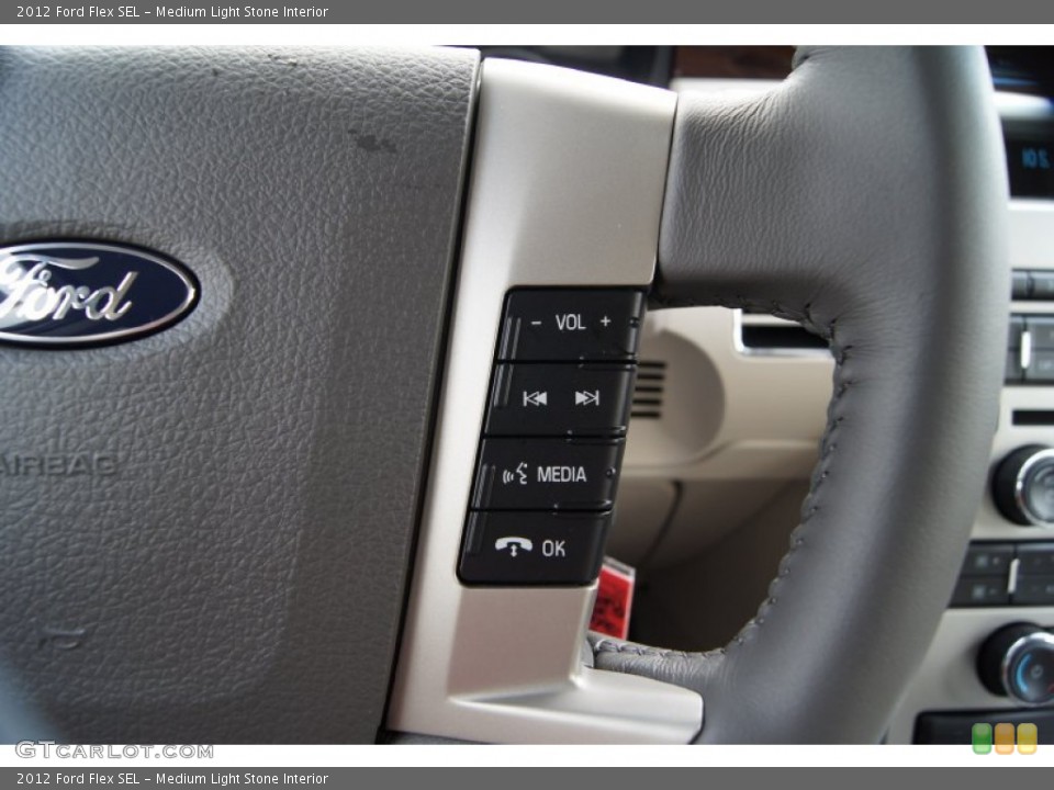 Medium Light Stone Interior Controls for the 2012 Ford Flex SEL #51555384