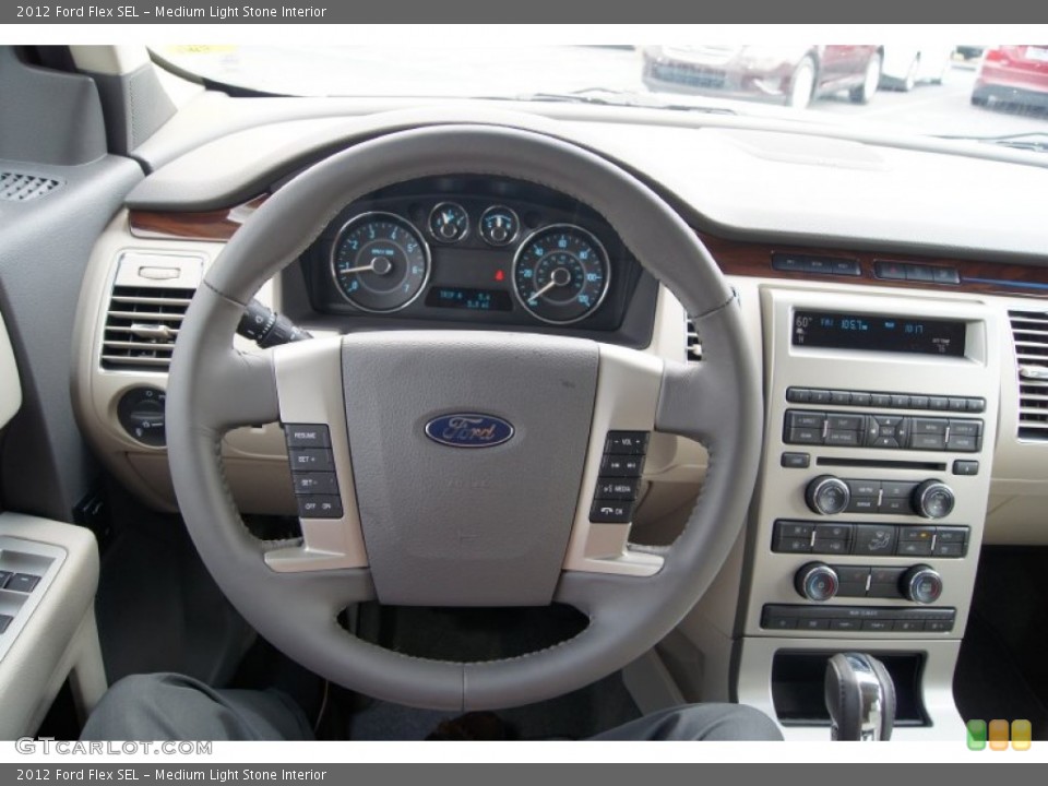 Medium Light Stone Interior Steering Wheel for the 2012 Ford Flex SEL #51555399