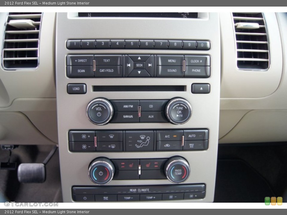 Medium Light Stone Interior Controls for the 2012 Ford Flex SEL #51555441