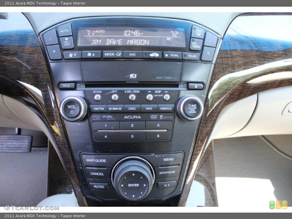 Taupe Interior Controls for the 2011 Acura MDX Technology #51556125