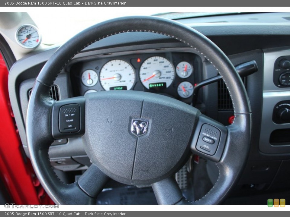 Dark Slate Gray Interior Steering Wheel for the 2005 Dodge Ram 1500 SRT-10 Quad Cab #51557160