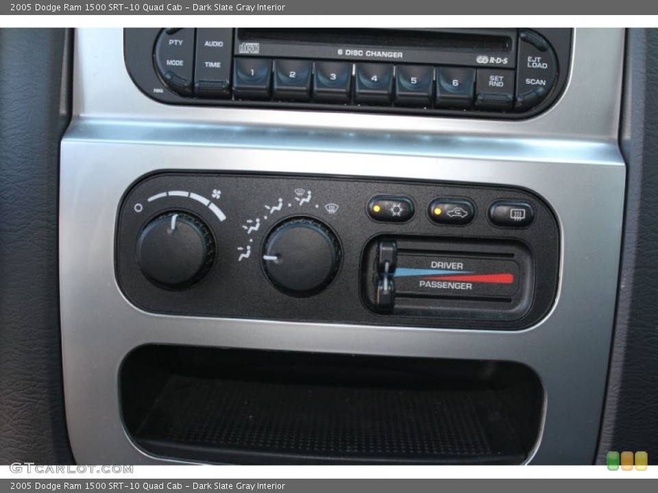 Dark Slate Gray Interior Controls for the 2005 Dodge Ram 1500 SRT-10 Quad Cab #51557202