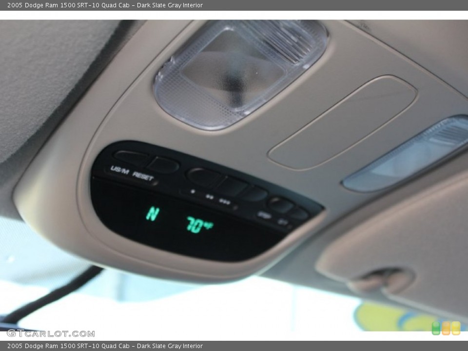 Dark Slate Gray Interior Controls for the 2005 Dodge Ram 1500 SRT-10 Quad Cab #51557229