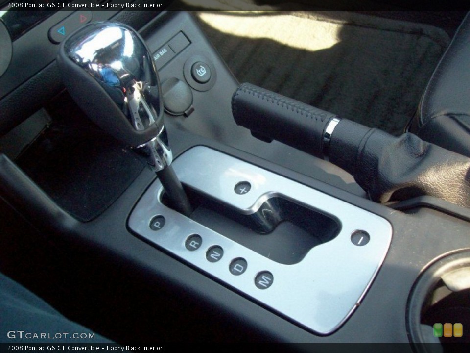 Ebony Black Interior Transmission for the 2008 Pontiac G6 GT Convertible #51557556