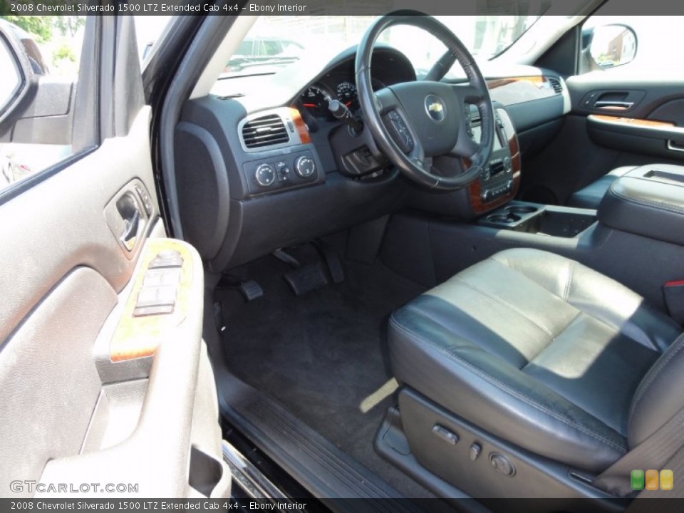 Ebony Interior Photo for the 2008 Chevrolet Silverado 1500 LTZ Extended Cab 4x4 #51557583