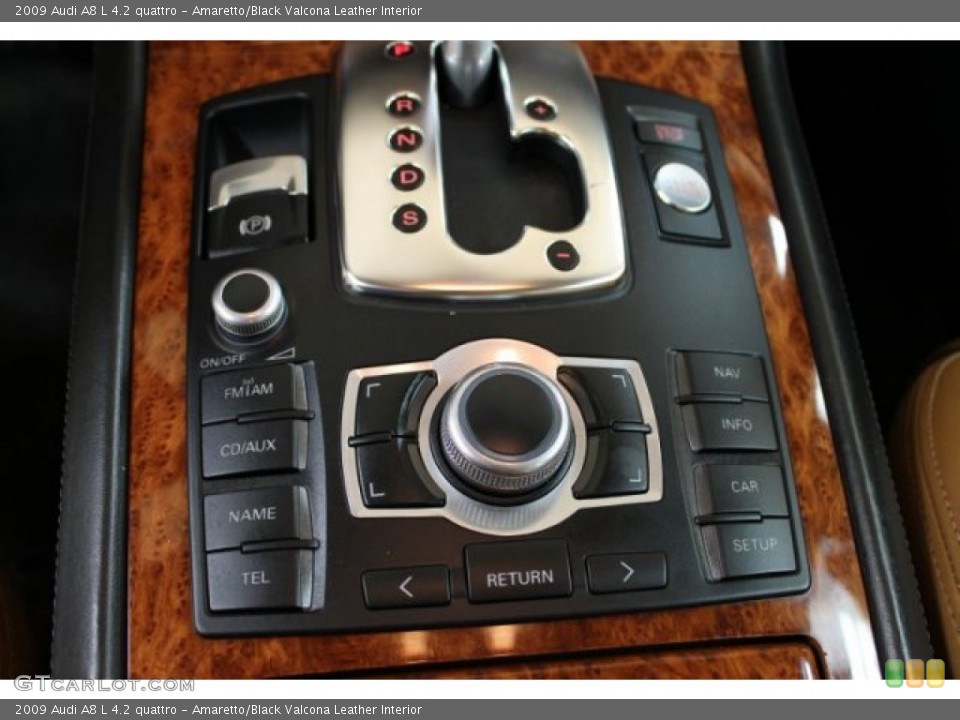 Amaretto/Black Valcona Leather Interior Controls for the 2009 Audi A8 L 4.2  quattro #51558069 | GTCarLot.com