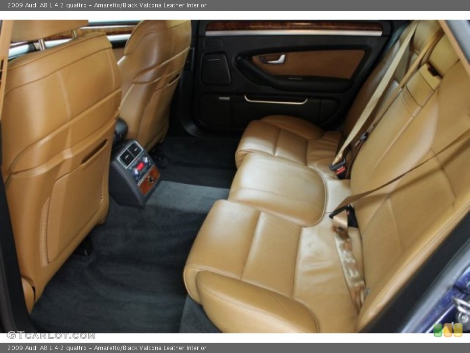 Amaretto/Black Valcona Leather Interior Photo for the 2009 Audi A8 L 4.2 quattro #51558150