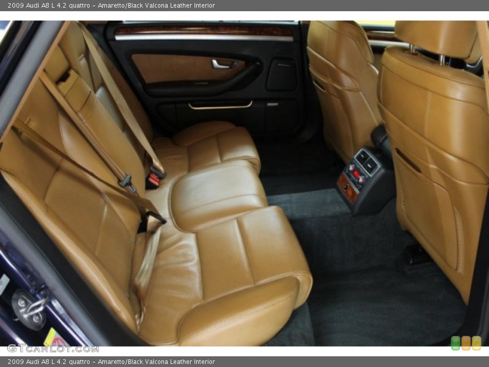 Amaretto/Black Valcona Leather Interior Photo for the 2009 Audi A8 L 4.2 quattro #51558195