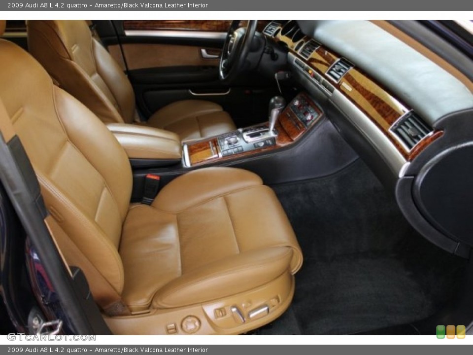 Amaretto/Black Valcona Leather Interior Photo for the 2009 Audi A8 L 4.2 quattro #51558213