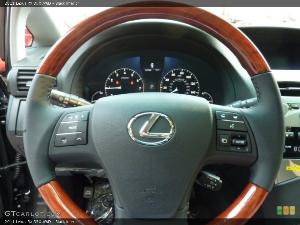 Black Interior Steering Wheel for the 2011 Lexus RX 350 AWD #51558402
