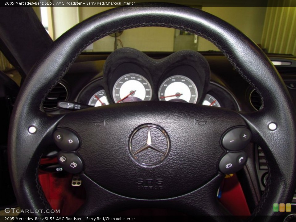Berry Red/Charcoal Interior Steering Wheel for the 2005 Mercedes-Benz SL 55 AMG Roadster #51561093
