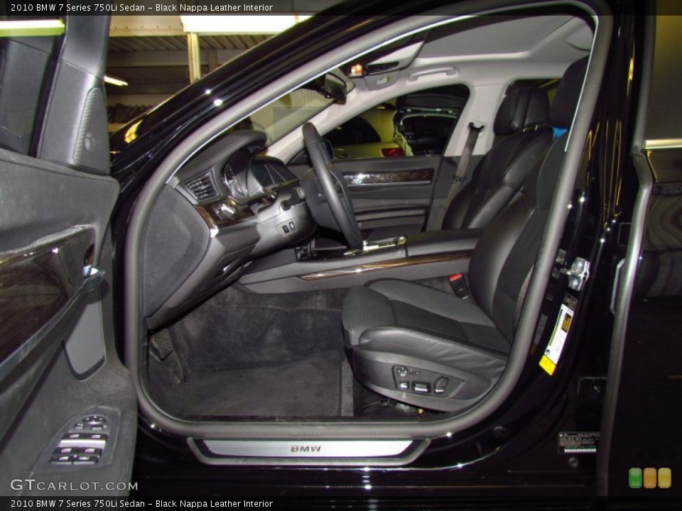Black Nappa Leather Interior Photo for the 2010 BMW 7 Series 750Li Sedan #51564468