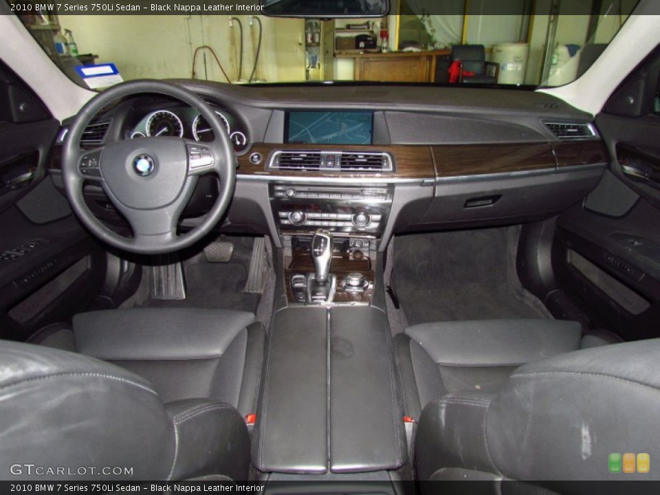 Black Nappa Leather Interior Dashboard for the 2010 BMW 7 Series 750Li Sedan #51564555