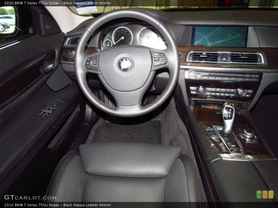 Black Nappa Leather Interior Dashboard for the 2010 BMW 7 Series 750Li Sedan #51564567