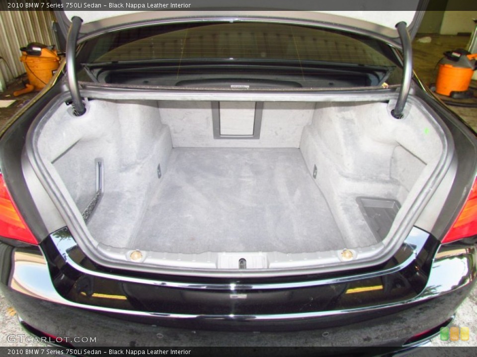 Black Nappa Leather Interior Trunk for the 2010 BMW 7 Series 750Li Sedan #51564666