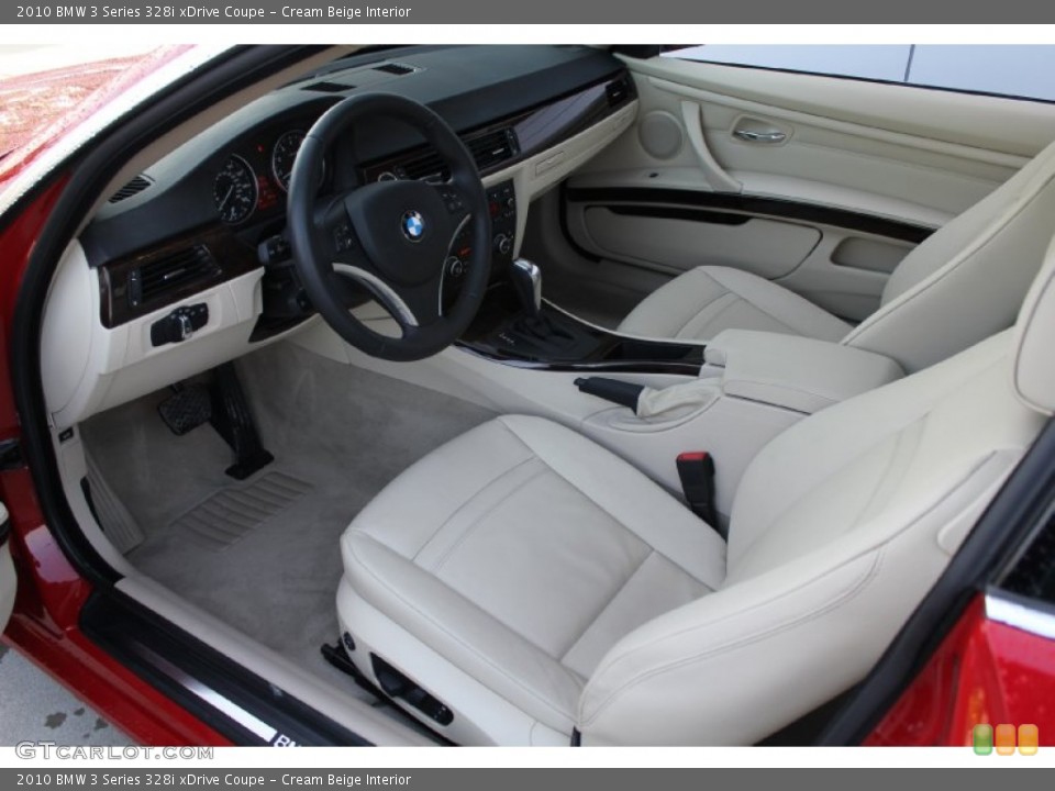 Cream Beige Interior Prime Interior for the 2010 BMW 3 Series 328i xDrive Coupe #51565694