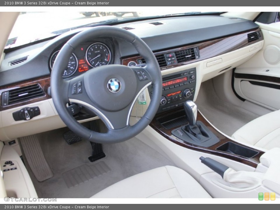 Cream Beige Interior Dashboard for the 2010 BMW 3 Series 328i xDrive Coupe #51565704