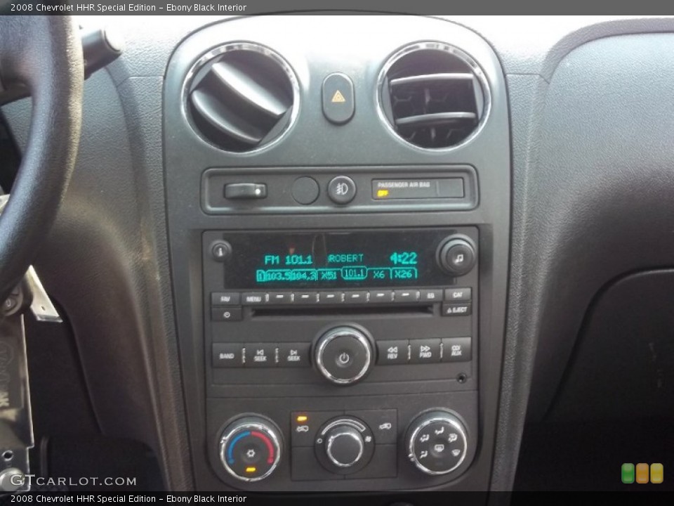 Ebony Black Interior Controls for the 2008 Chevrolet HHR Special Edition #51571453