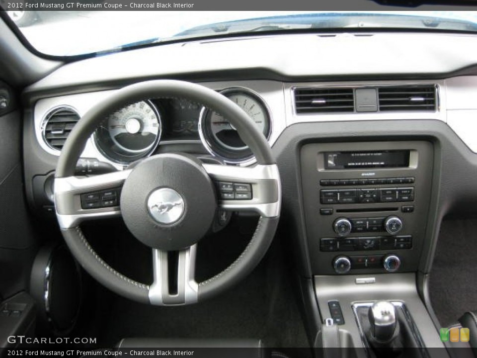 Charcoal Black Interior Dashboard for the 2012 Ford Mustang GT Premium Coupe #51572110