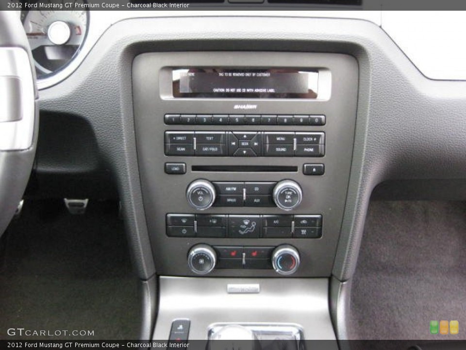 Charcoal Black Interior Controls for the 2012 Ford Mustang GT Premium Coupe #51572122