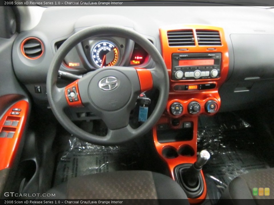 Charcoal Gray/Lava Orange Interior Dashboard for the 2008 Scion xD Release Series 1.0 #51578242