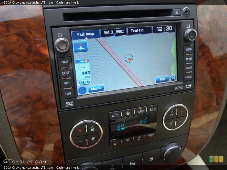 Light Cashmere Interior Navigation for the 2009 Chevrolet Avalanche LTZ #51579730