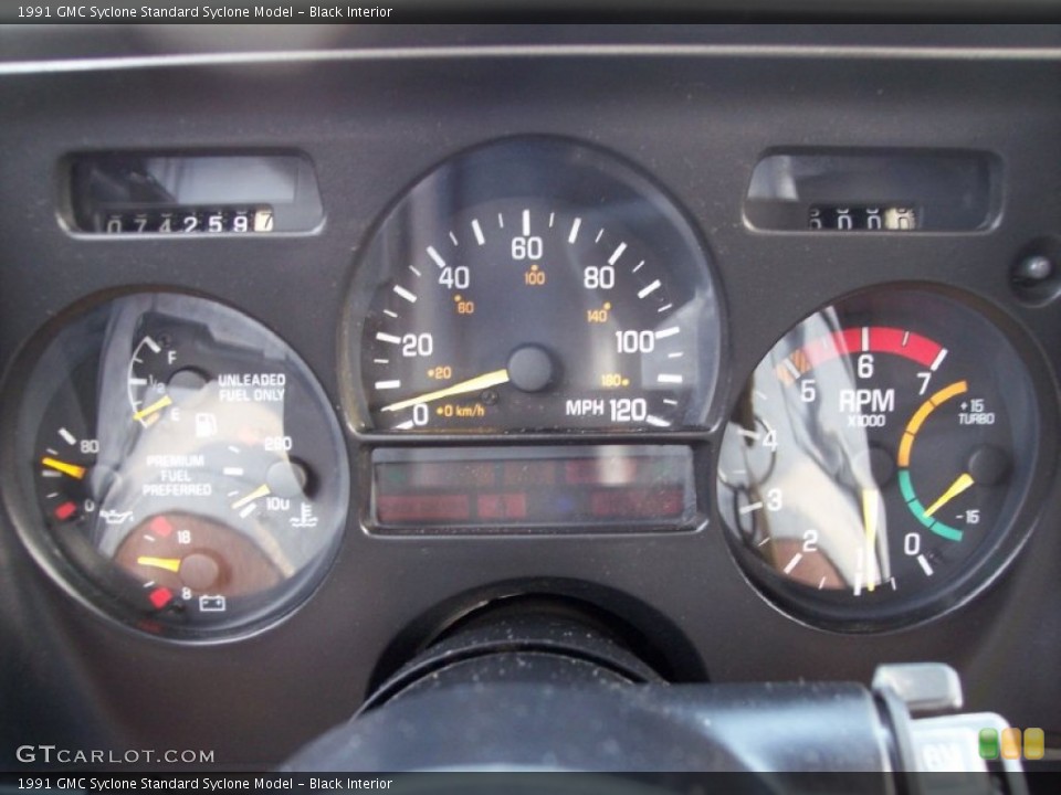 Black Interior Gauges for the 1991 GMC Syclone  #51581047