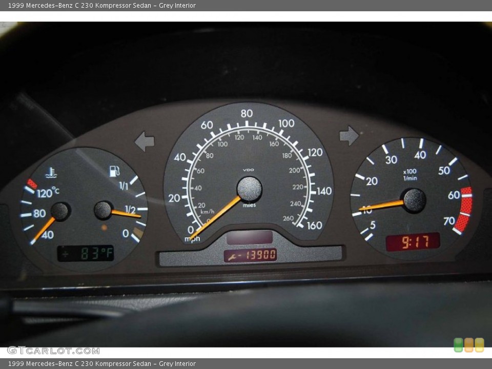 Grey Interior Gauges for the 1999 Mercedes-Benz C 230 Kompressor Sedan #51581836