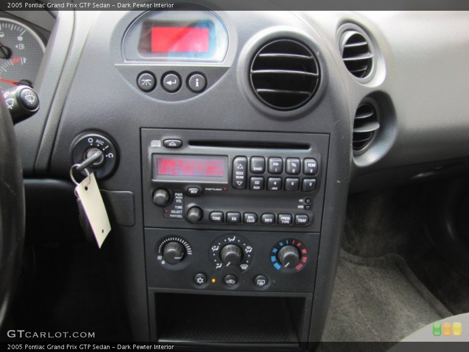 Dark Pewter Interior Controls for the 2005 Pontiac Grand Prix GTP Sedan #51582544