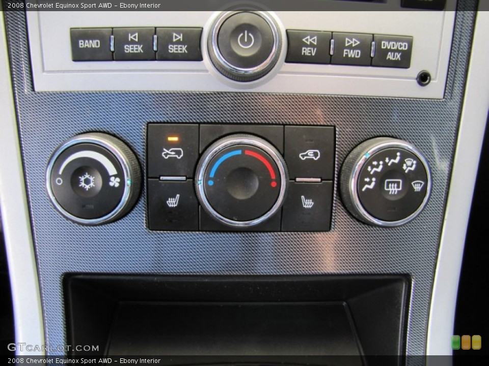 Ebony Interior Controls for the 2008 Chevrolet Equinox Sport AWD #51584179