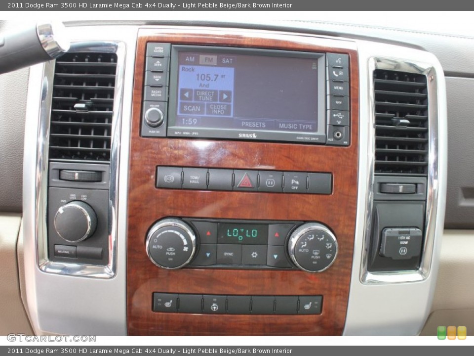 Light Pebble Beige/Bark Brown Interior Controls for the 2011 Dodge Ram 3500 HD Laramie Mega Cab 4x4 Dually #51584518