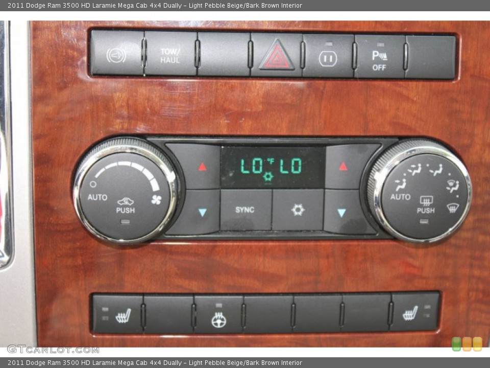 Light Pebble Beige/Bark Brown Interior Controls for the 2011 Dodge Ram 3500 HD Laramie Mega Cab 4x4 Dually #51584593