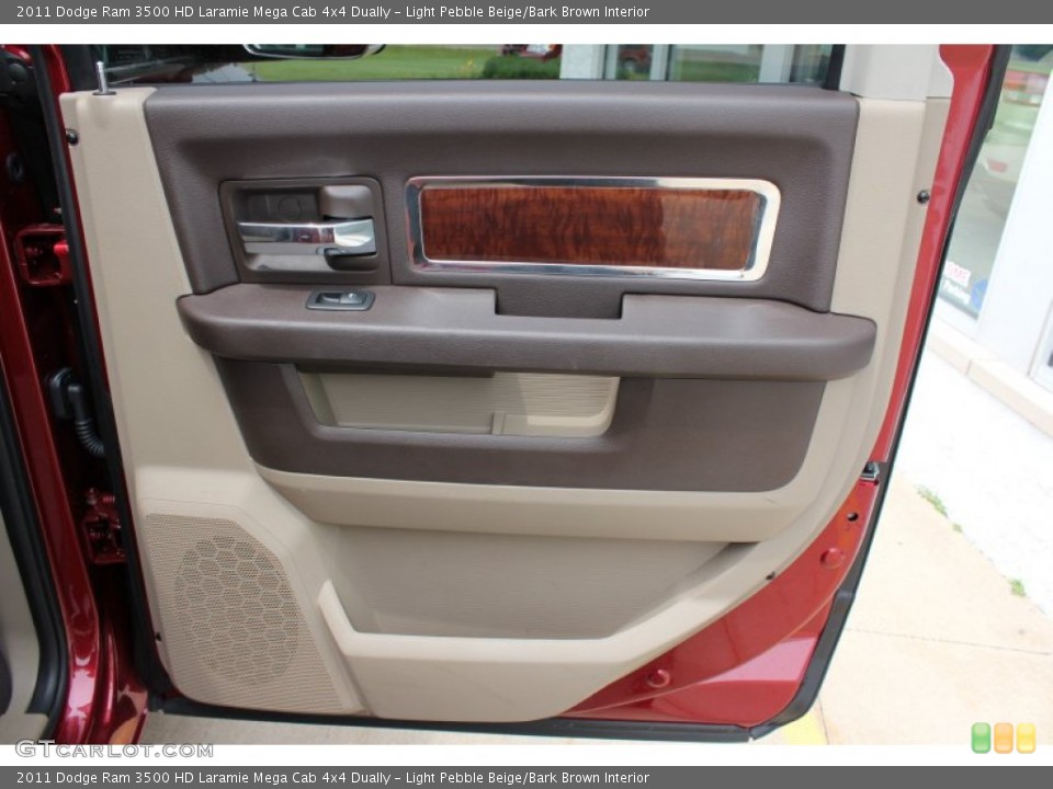 Light Pebble Beige/Bark Brown Interior Door Panel for the 2011 Dodge Ram 3500 HD Laramie Mega Cab 4x4 Dually #51584740