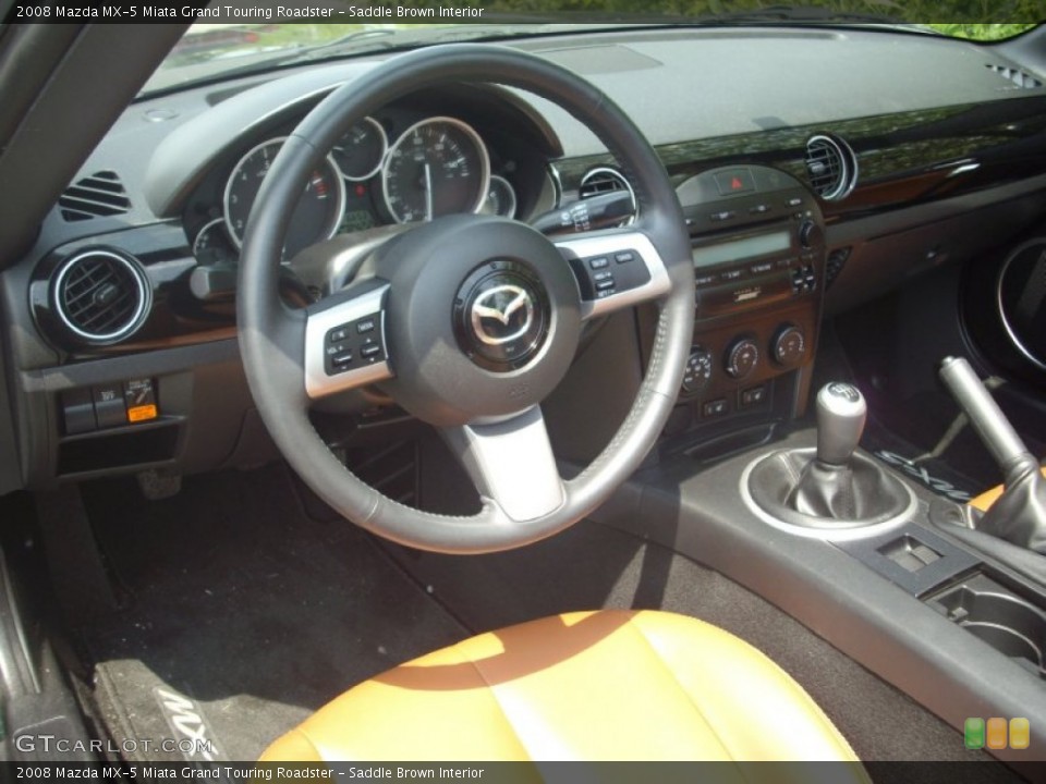 Saddle Brown Interior Steering Wheel for the 2008 Mazda MX-5 Miata Grand Touring Roadster #51587570