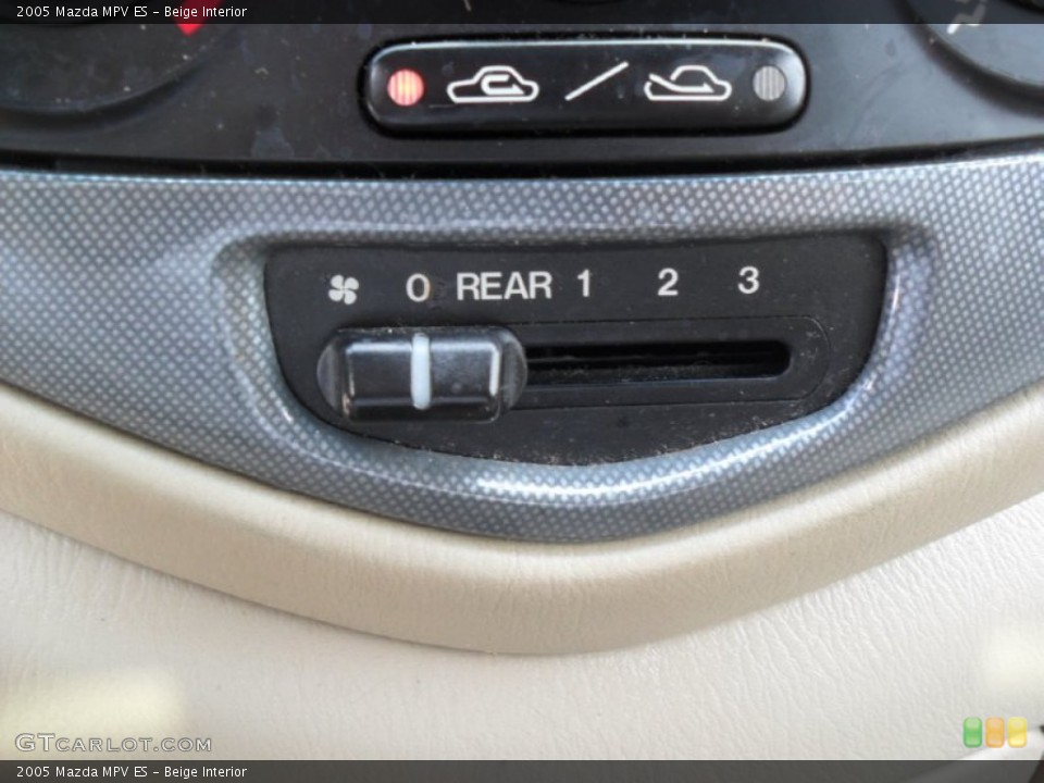 Beige Interior Controls for the 2005 Mazda MPV ES #51588274